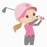 女性ゴルファーのイラスト02